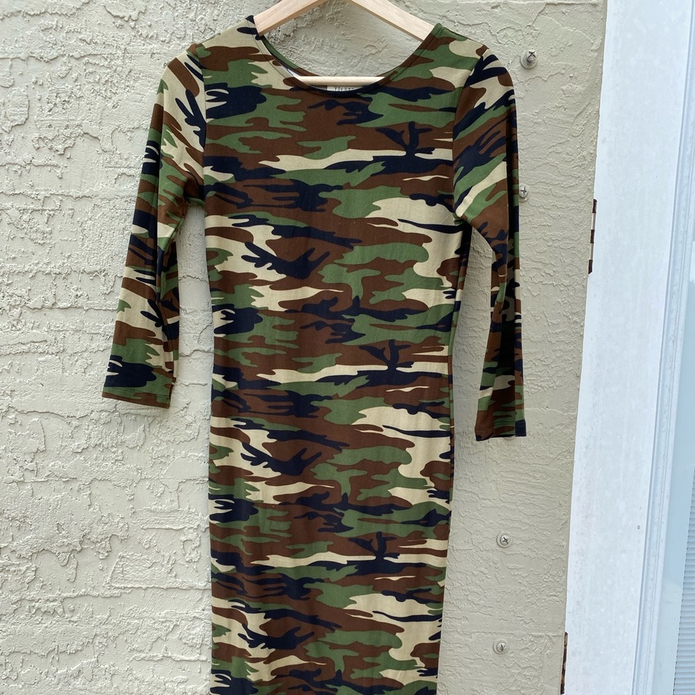 Camo Bodycon Dress